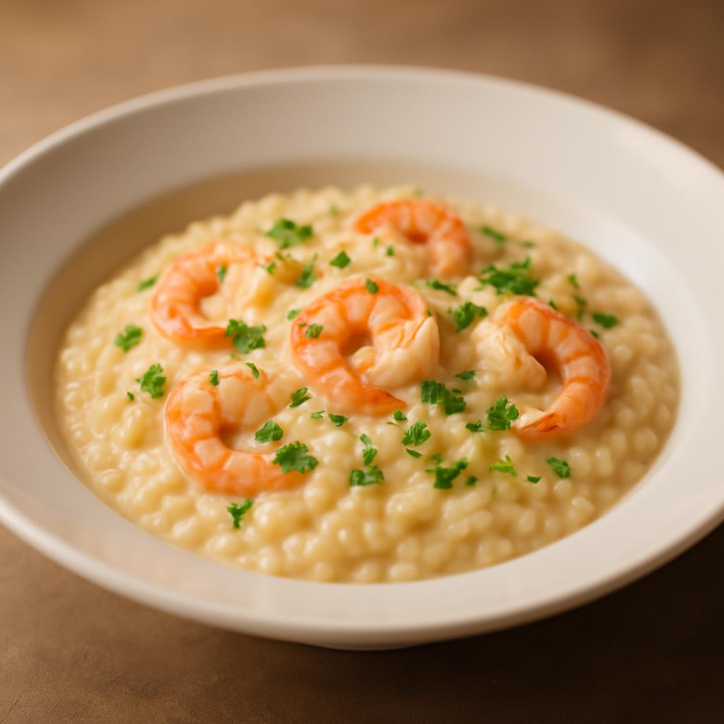 Risoto de Camarão com Leite de Coco